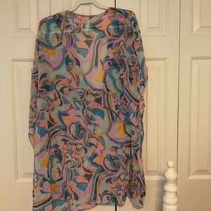 Jessica Simpson Multicolor Swimsuit Coverup Size M